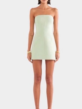 Venroy Strapless Mini Dress in Mint